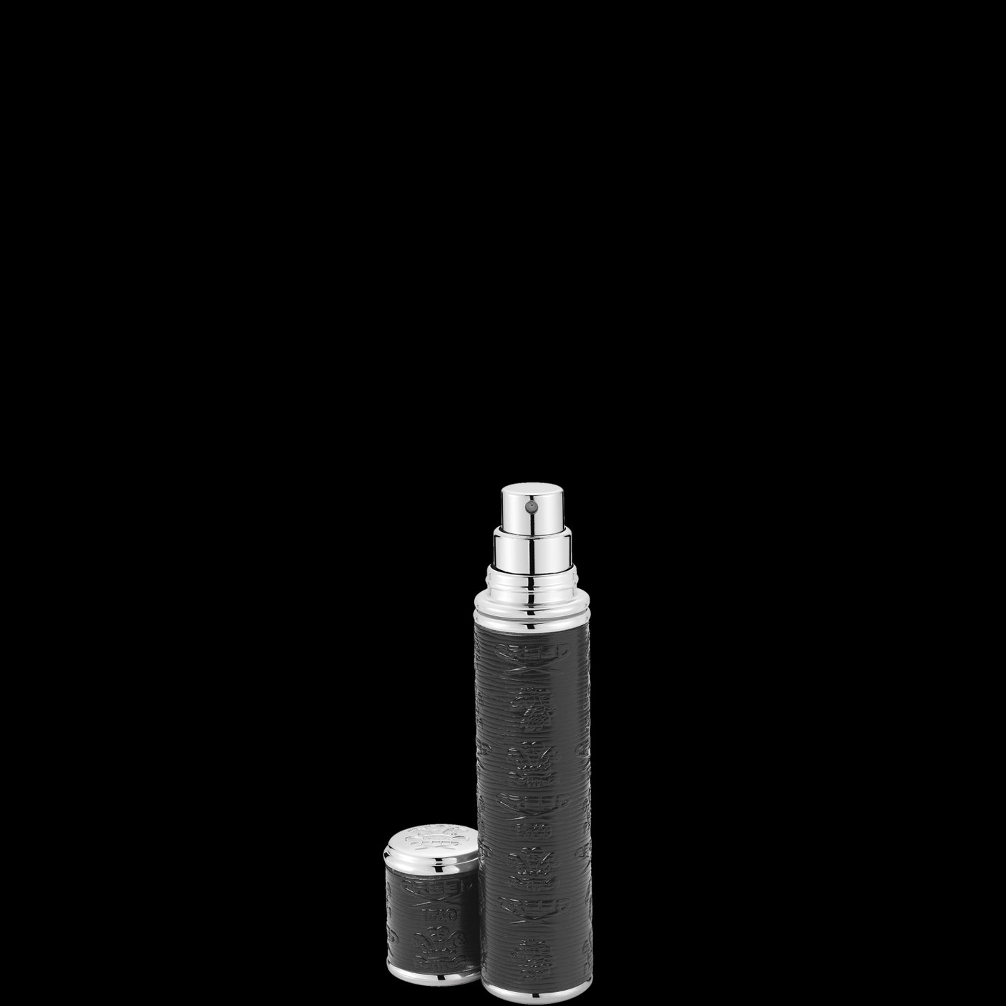 black with silver trim pocket atomizer