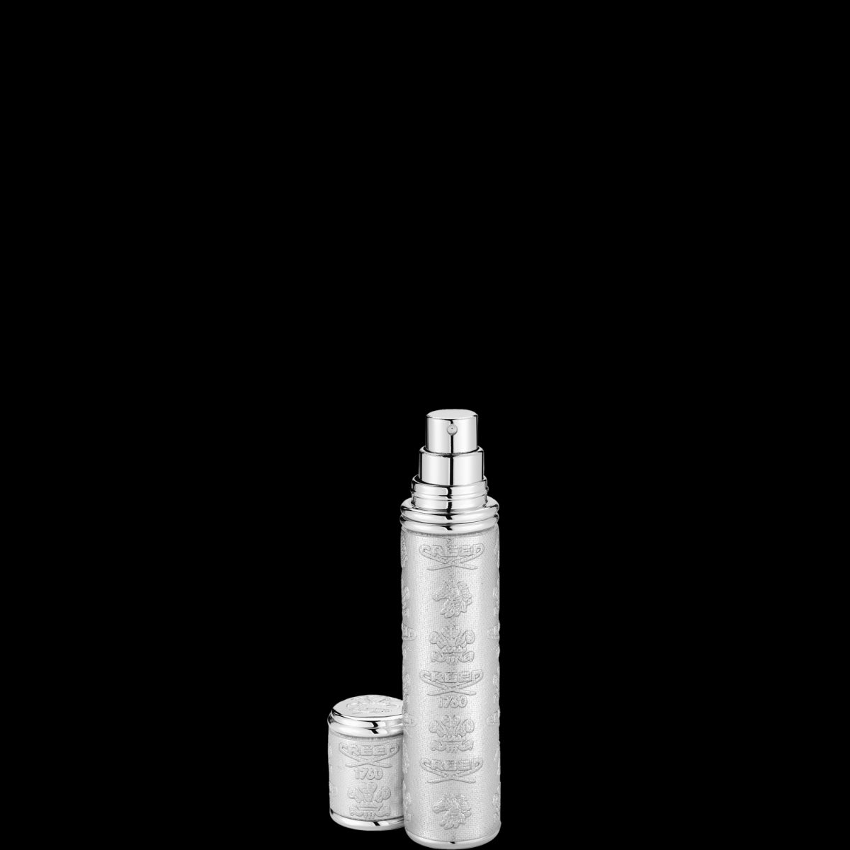 silver with silver trim pocket atomizer