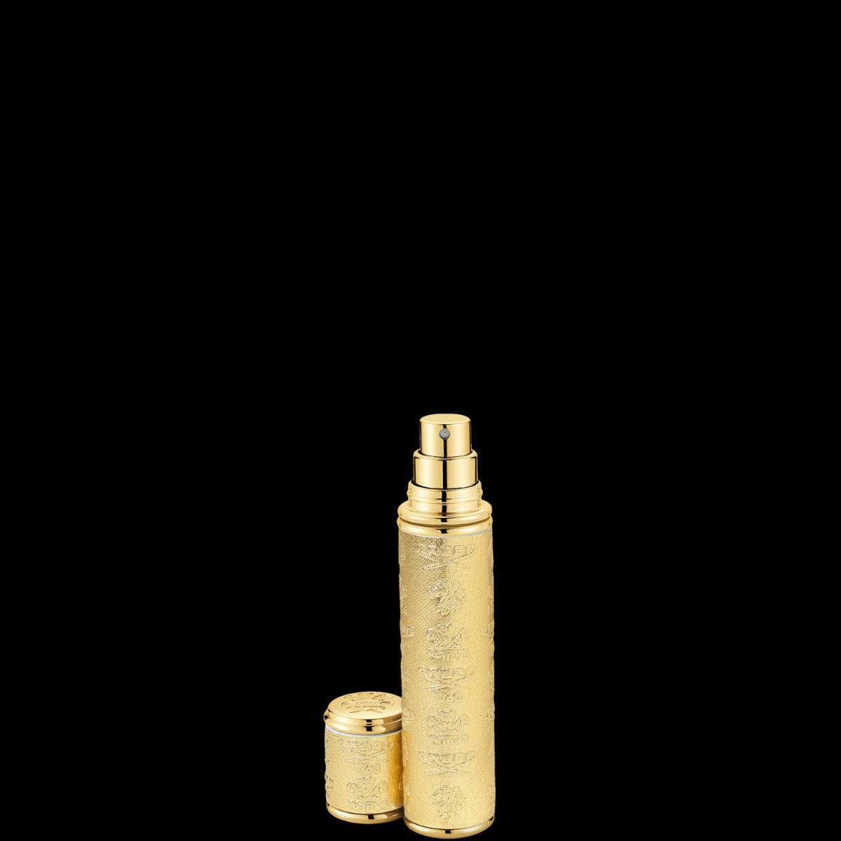 gold with gold trim pocket atomizer
